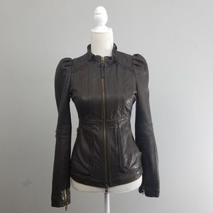 Mackage | Brown Lambskin Moto Jacket